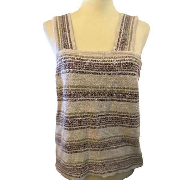 Madewell Striped Button-Back Tank Top, Women's, Sz Medium, Boho Festival Summer - Picture 3 of 7